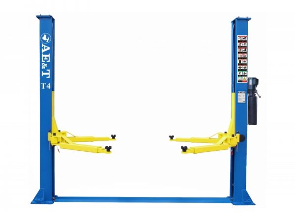 Подъемник двухстоечный автомобильный 4 тонны AE&T T4 (с United Hydraulics), электрогидравлический, 220В