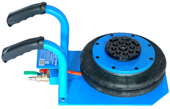 Домкрат подкатной пневматический 2 тонны Ae&T T08102B, надувной, автомобильный, двухсекционный